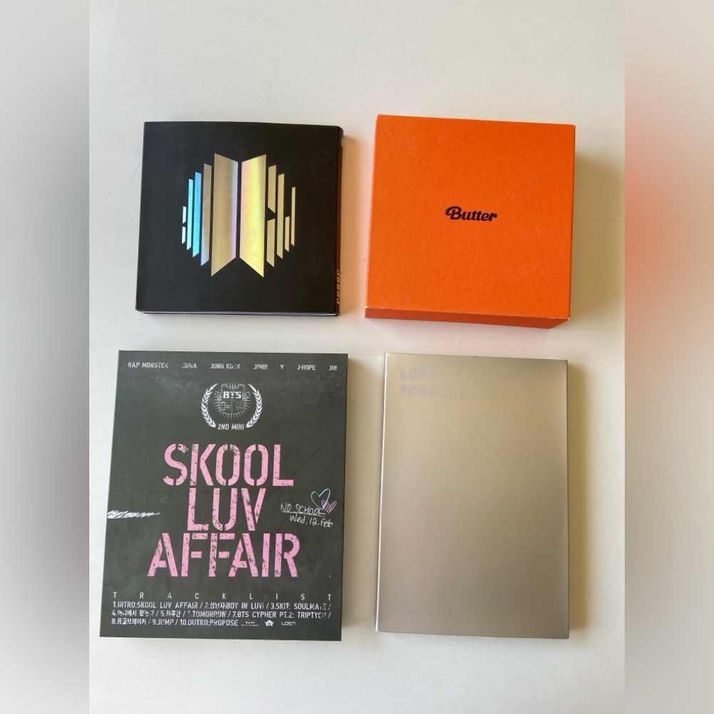 BTS Kpop Albums Butter, Love Yourself, and Proof photocards V, RM and Jhope